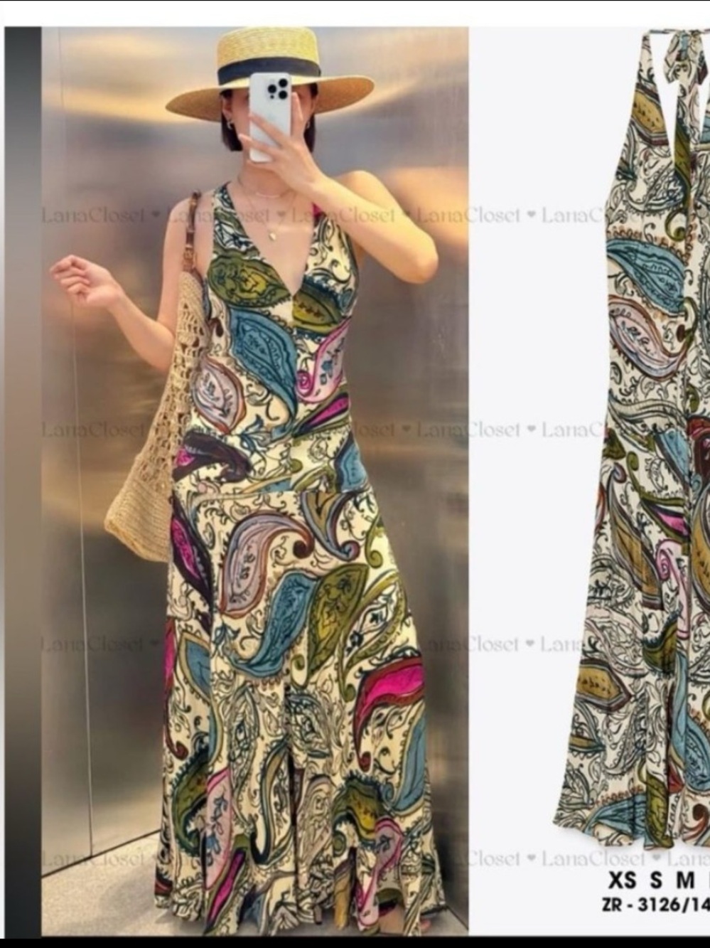 Zara Paisley Halter Maxi Dress in Multi Colors - Picture 7 of 15